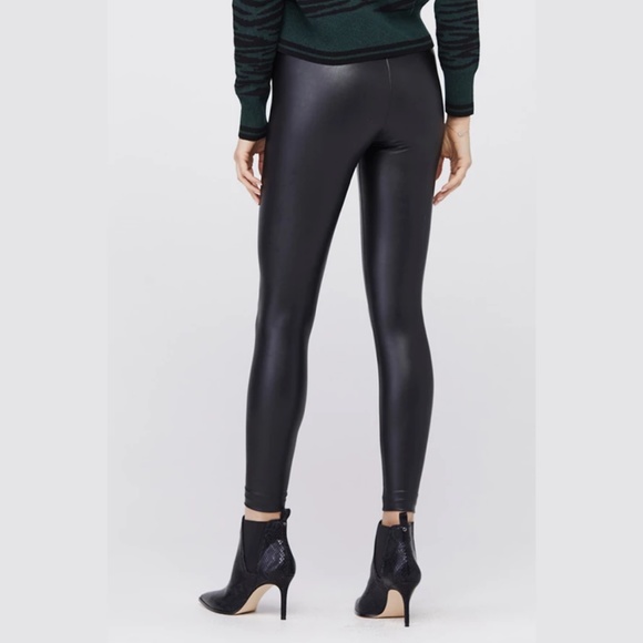 David Lerner Layla High Waist Faux Leather Legging Medium NEW Vegan - Picture 2 of 7